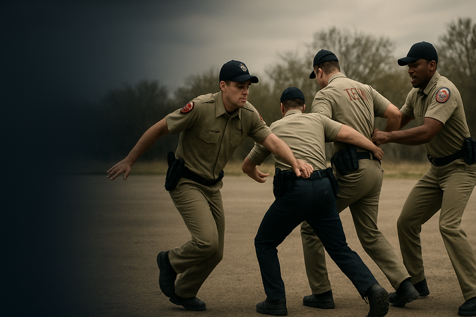 Texas law enforcement officers conducting field training exercise